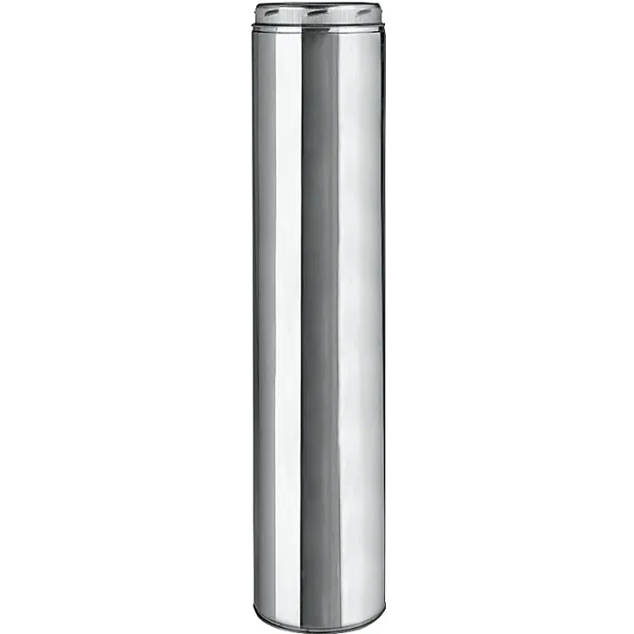 SELKIRK Selkirk 208148 Chimney Pipe, 8 in ID, 10 in OD, 48 in L, Stainless Steel