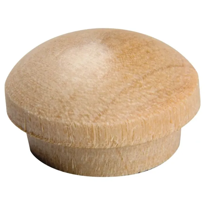 Waddell 8400.38 DP OAK Screw Hole Button, 3/8 in Head, Oak Wood