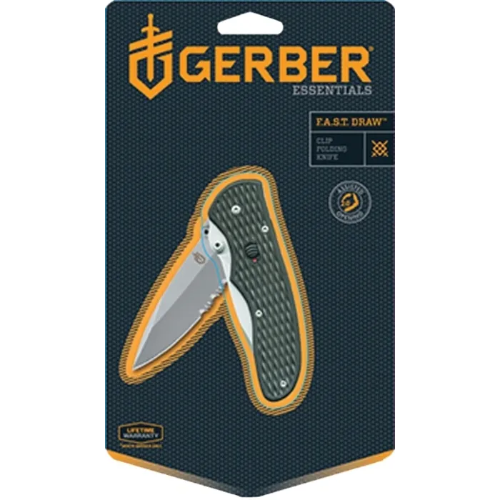 Gerber 22-47161 Folding Knife, 2.99 in L Blade, High Carbon Stainless Steel Blade, 1-Blade, Black Handle