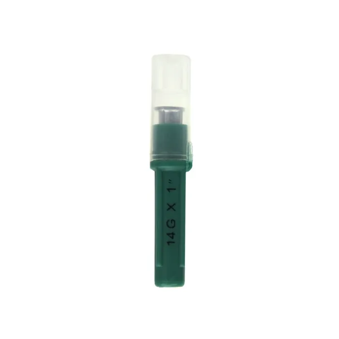 Ideal Instruments® 14 ga x 1.5 in L Aluminum Material Green Color Disposable Hub Needle