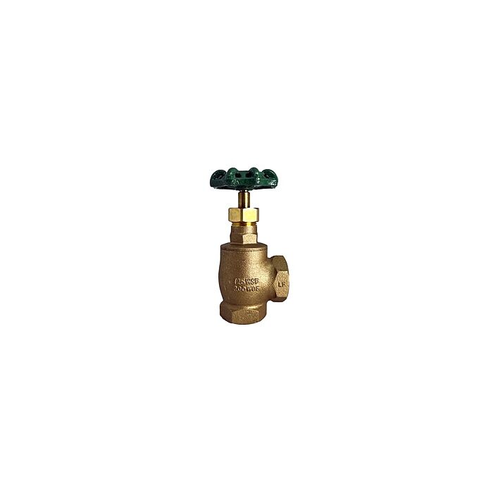 Midland Industries Lead-Free Angle Valve w/ Handwheel - 1 in. FIP
