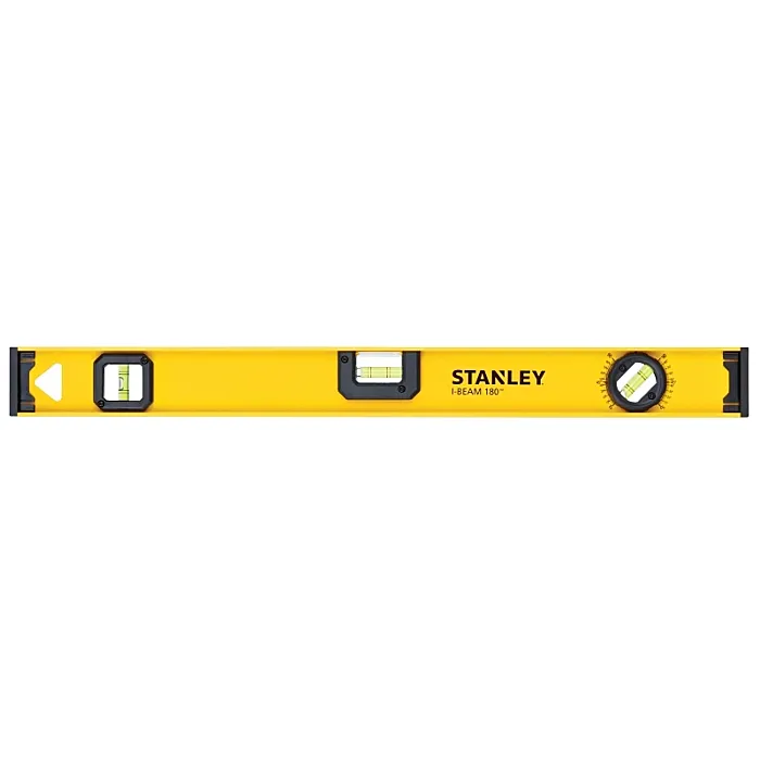 Stanley STANLEY 42-324 I-Beam Level, 24 in L, 3-Vial, 1-Hang Hole, Non-Magnetic, Aluminum, Black/Yellow