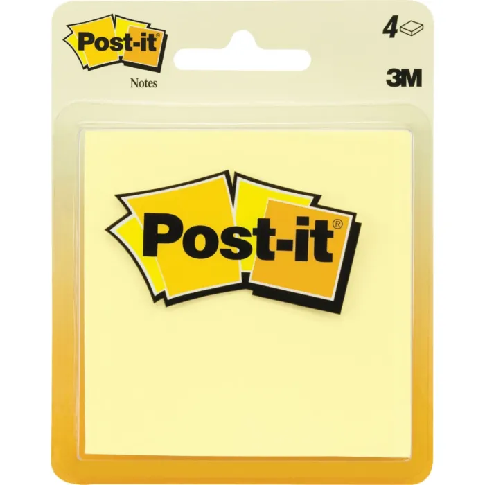 Post-it 3 In. x 3 In. Canary Yellow Note Pad (4-Pack)