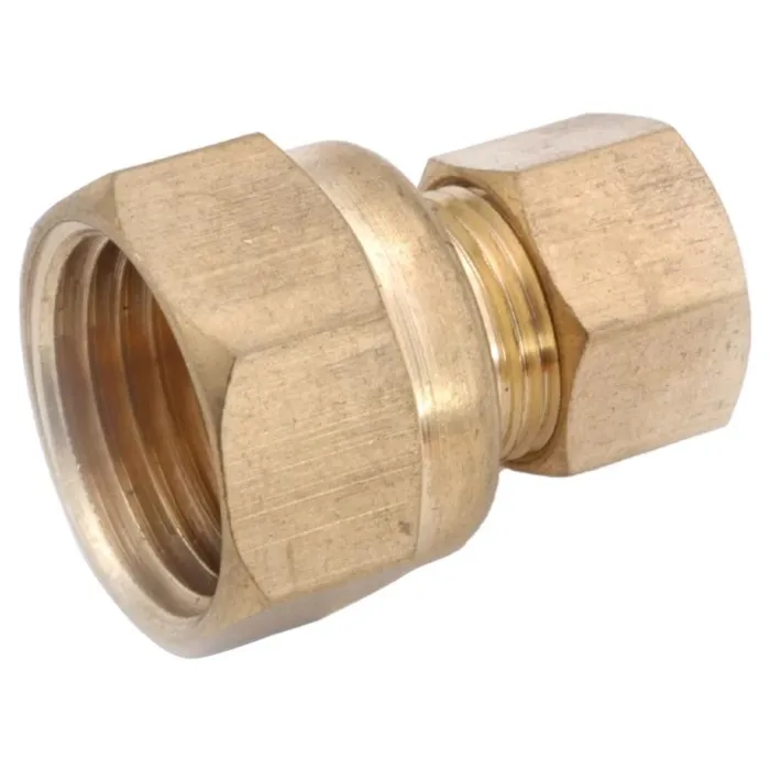 Anderson Metals Brass Female Compression Adapter - 3/8 in. FOD x 1/4 in. MIP