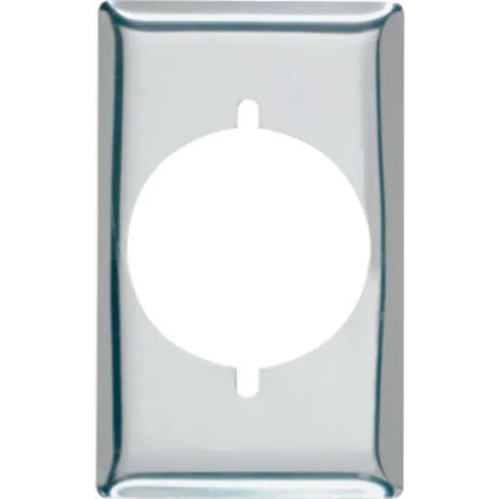 Pass & Seymour Legrand S384CCC10 Single Receptacle Wallplate, 7.8 in L, Standard, 1-Gang, Metal, Silver, Chrome, Wall