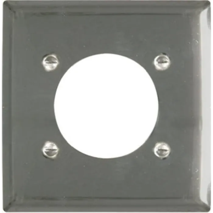 Pass & Seymour Legrand S3862CCC10 Single Receptacle Wallplate, Duplex, 7.8 in L, Standard, 1-Gang, Metal, Silver, Chrome