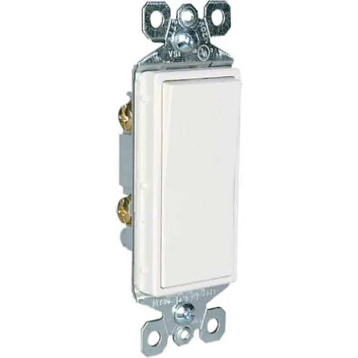Pass & Seymour Legrand radiant Series TM870WCC10 Paddle Switch, 15 A, 120/277 VAC, Push Wire, Side Wire Terminal, White, 1-Pole