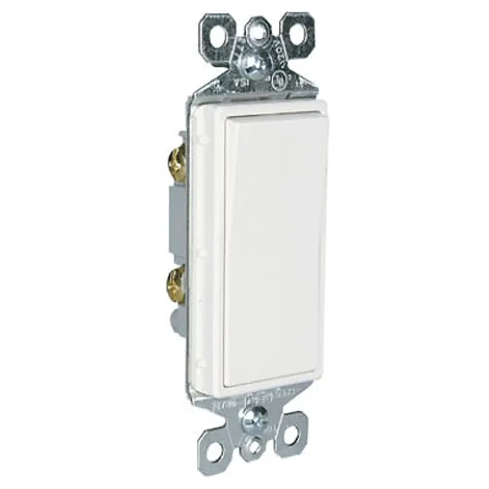 Pass & Seymour Legrand radiant TM870WSLCC10 Paddle Switch with Locator Light, 15 A, 120/277 VAC, White