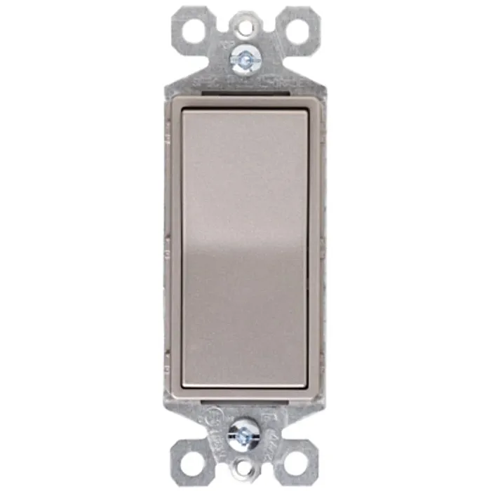 Pass & Seymour Legrand radiant Series TM873NICC10 Paddle Switch, 15 A, 120/277 VAC, Push Wire, Side Wire Terminal, Nickel