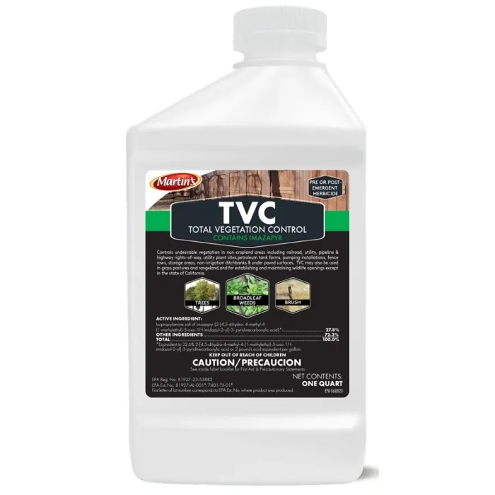 Martin's 82004985 Total Vegetation Control, Liquid, Light Amber, 1 qt Bottle
