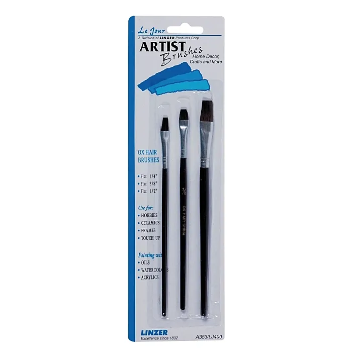 Linzer Premier Ox Hair Assorted Artist Brushes (3pc)