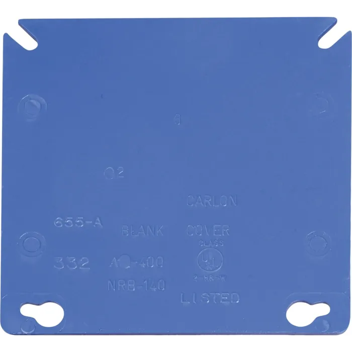 Carlon Square Raised Blank Cover - 4 in. x 4 in.