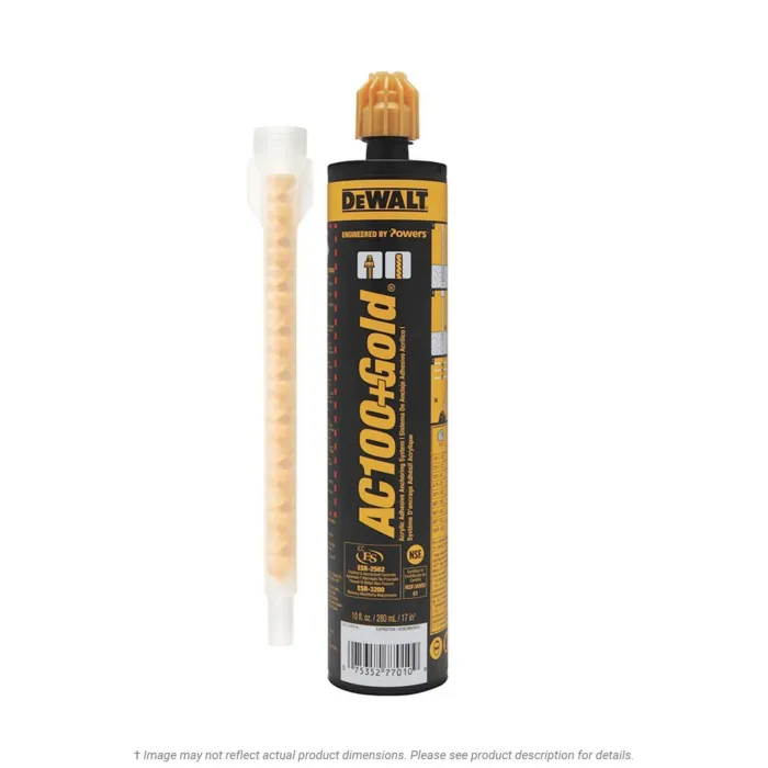 Dewalt Anchors AC100+ GOLD Vinylester Injection Adhesive Anchoring System