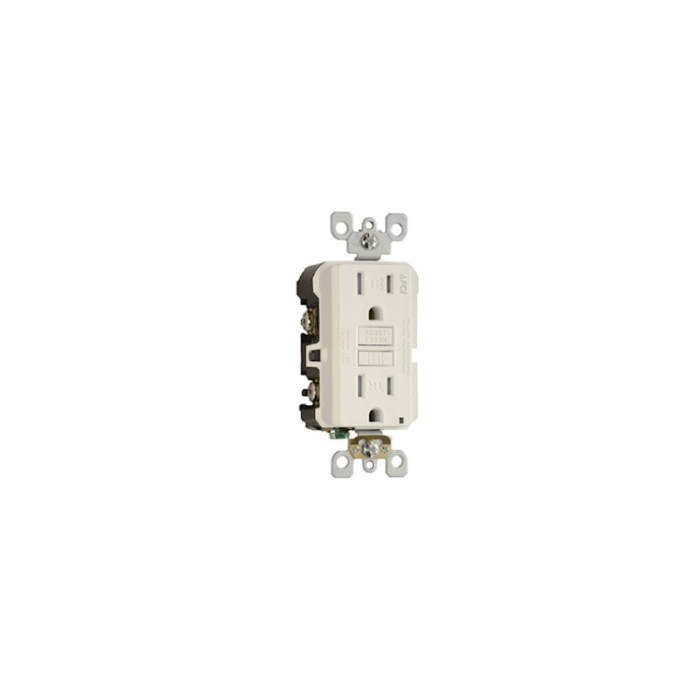 Pass & Seymour AFCI Receptacle 15A Tamper - White