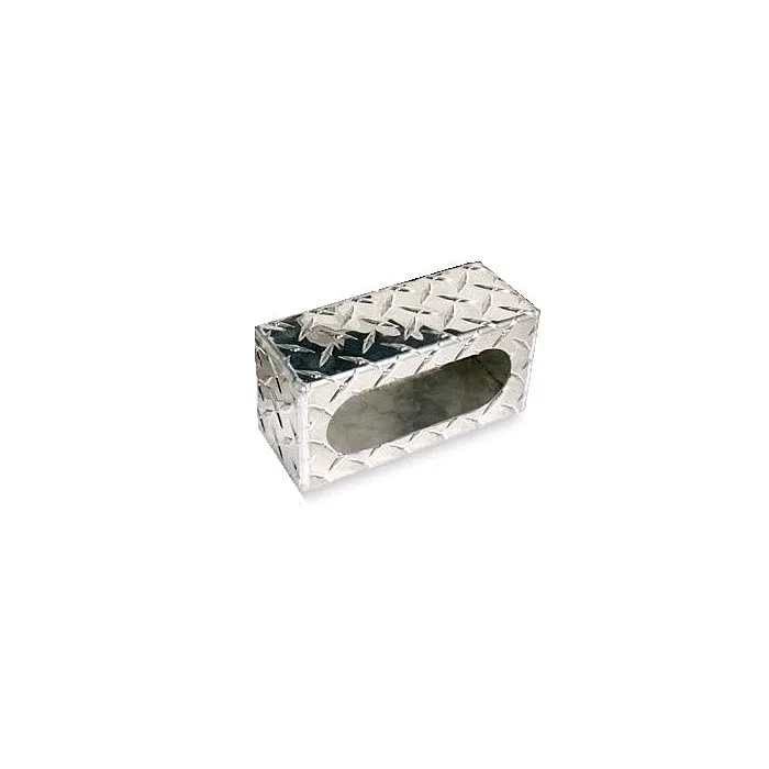 Aluminum Oval Light 8-1/2 in W x 3-7/8 in H x 3-1/2 in D Single Hole Diamond Plate Mounting Box