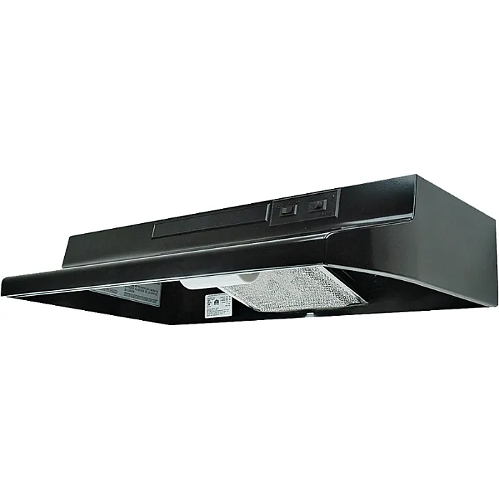 Air King Ducted Rolled Steel Range Hood (Black) 30 in.