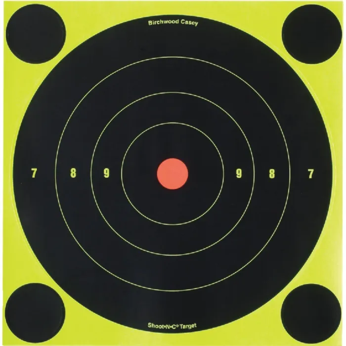 Birchwood Casey Shoot-N-C Sighting Adhesive Paper Bulls-Eye Target (5pk) 8 in.