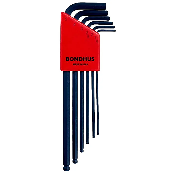Bondhus Metric 1.5-6 mm Hex Long Length Ball End L-Wrench Set