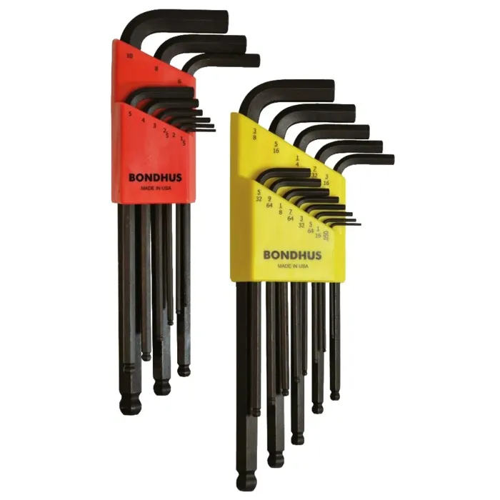 Bondhus SAE/Metric 0.05-3/8 in/1.5-10 mm Alloy Steel Double Pack Ball End L-Wrench Set