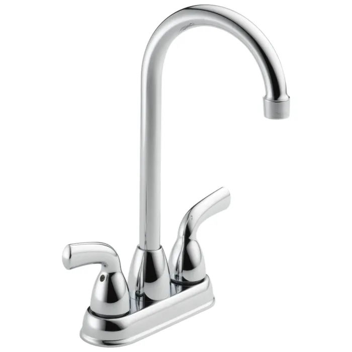 Delta Faucet Delta Foundations®: Two Handle Bar / Prep Faucet - Two Handle Lever - Chrome