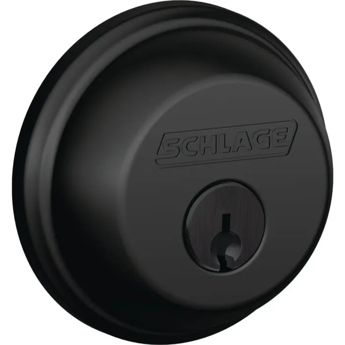 Schlage Matte Black Single Cylinder Deadbolt
