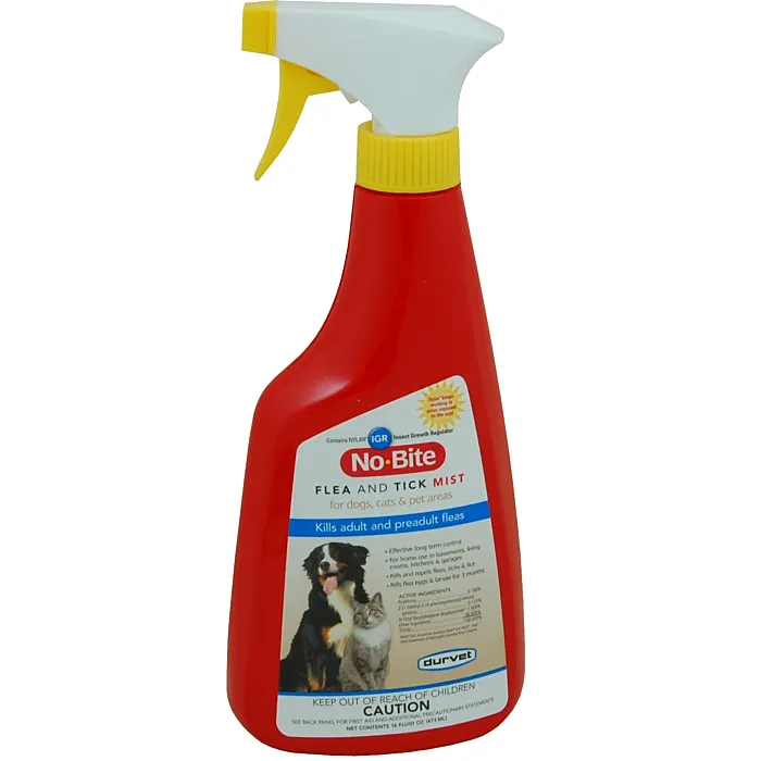 No-Bite™ Durvet Animal Health Products No-Bite™ 011-51006 16 oz Spray IGR Flea and Tick Mist