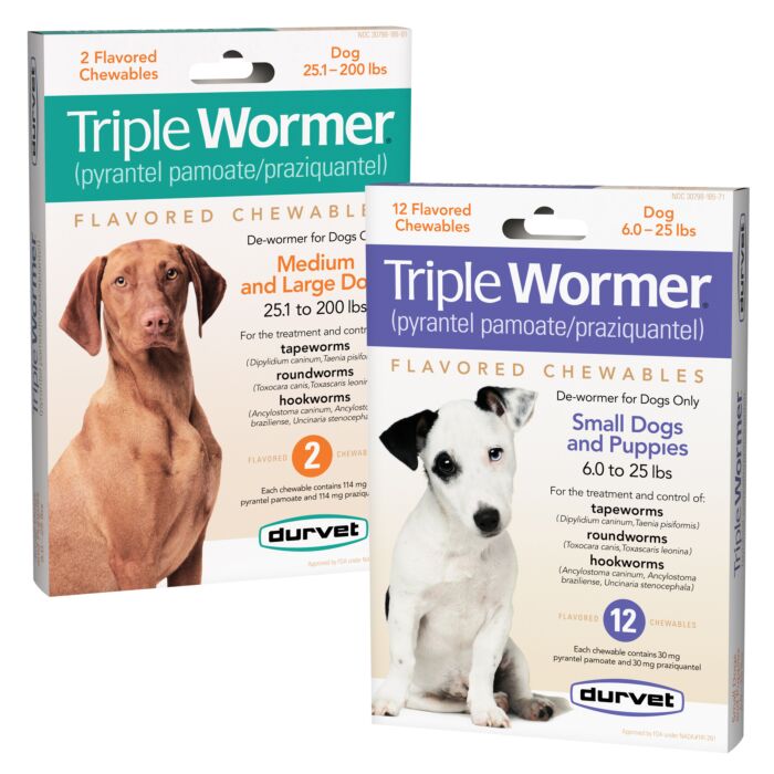 Triple Wormer® Durvet Animal Health Products Triple Wormer® 011-17603 Puppy, Small Dog Puppy Dewormer