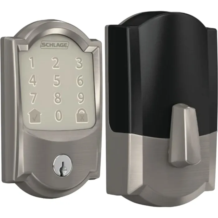 Schlage Encode Smart WiFi Satin Nickel Deadbolt with Camelot Trim