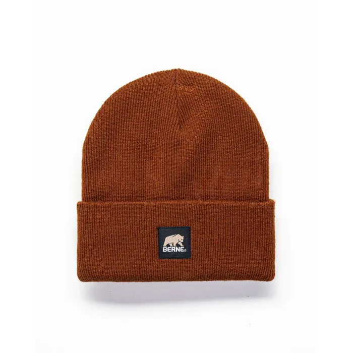 BERNE Heritage Knit Cuff Beanie (Brown)