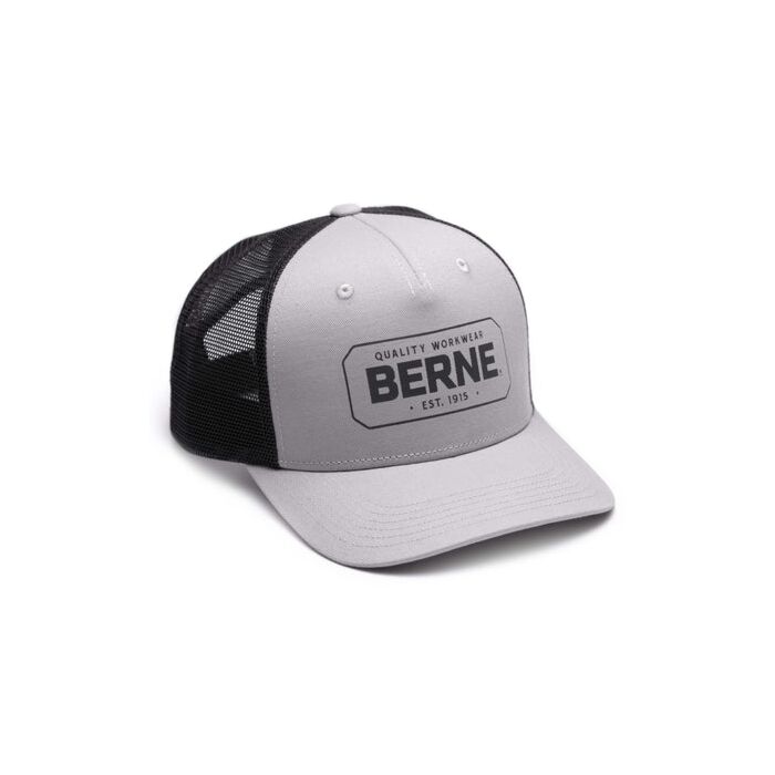 Berne Badge Logo Trucker Cap (Gray)