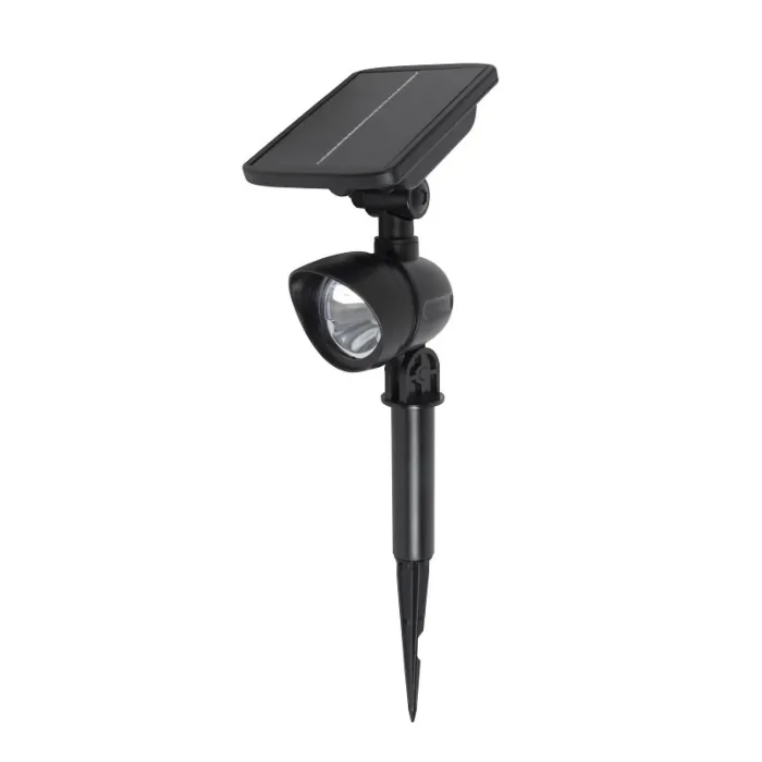 Boston Harbor Solar Spotlight w/ Li-Ion Battery (Black)