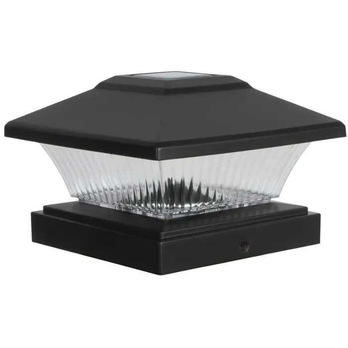 Boston Harbor 26085 Solar Fence Post Cap Lights, Plastic, Black