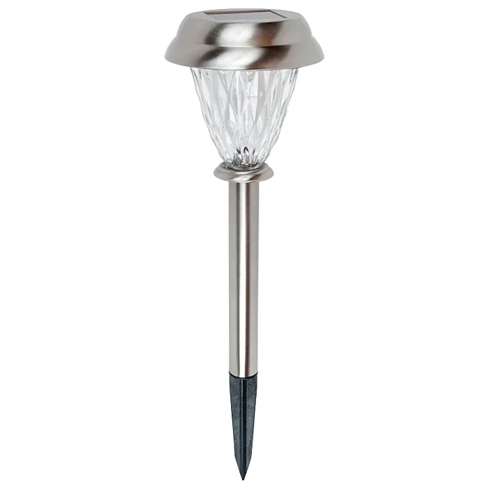 Boston Harbor Solar SS Stake Light w/ AA Battery (Silver - 4pk)