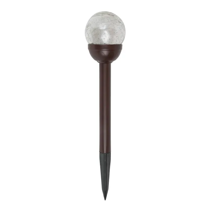 Boston Harbor Solar SS Stake Crackle Ball Light w/ AA Battery (Black)