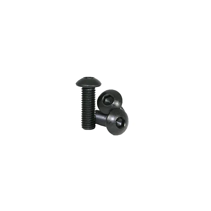 3/8"-24 x 1" Button Head Cap Screw, Fine Thread, Black Oxide