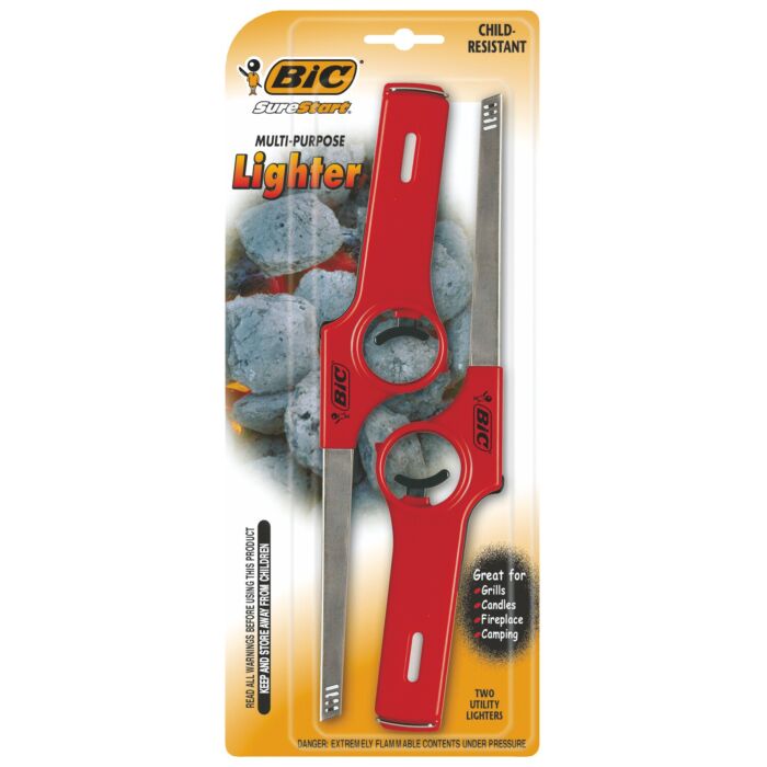 BIC Nonrefillable Straight Stem Utility Butane Lighter (2pk)