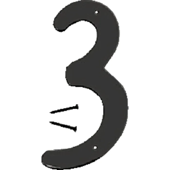 HY-KO Hy-Ko 4 In. Satin Black Number 3