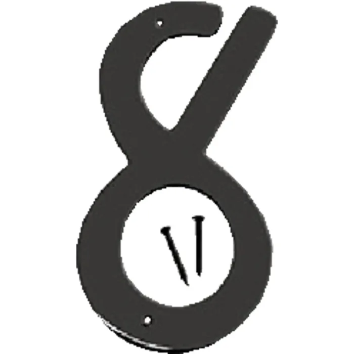 HY-KO Hy-Ko 4 In. Satin Black Number 8