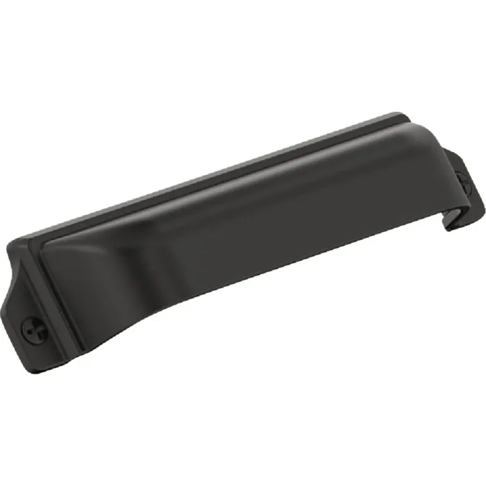 Amerock Everyday Basics Haven Cup Pull (Matte Black) 3 in. or 3-3/4 in.