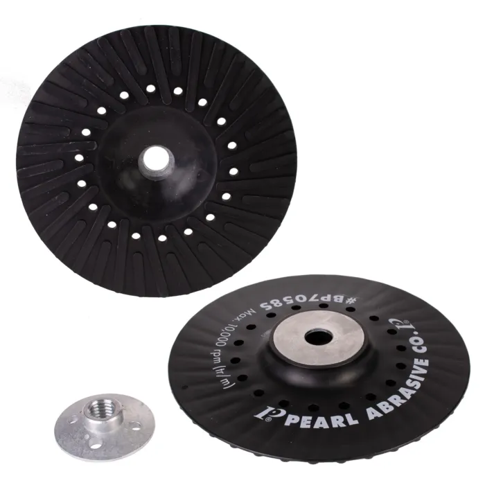 Pearl Abrasives Spiral Faced Backup Pad for Fiber Disc 7" x 5/8"-11