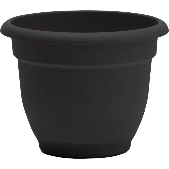 Bloem Ariana Self-Watering Plastic Planter (Black) 12 in.