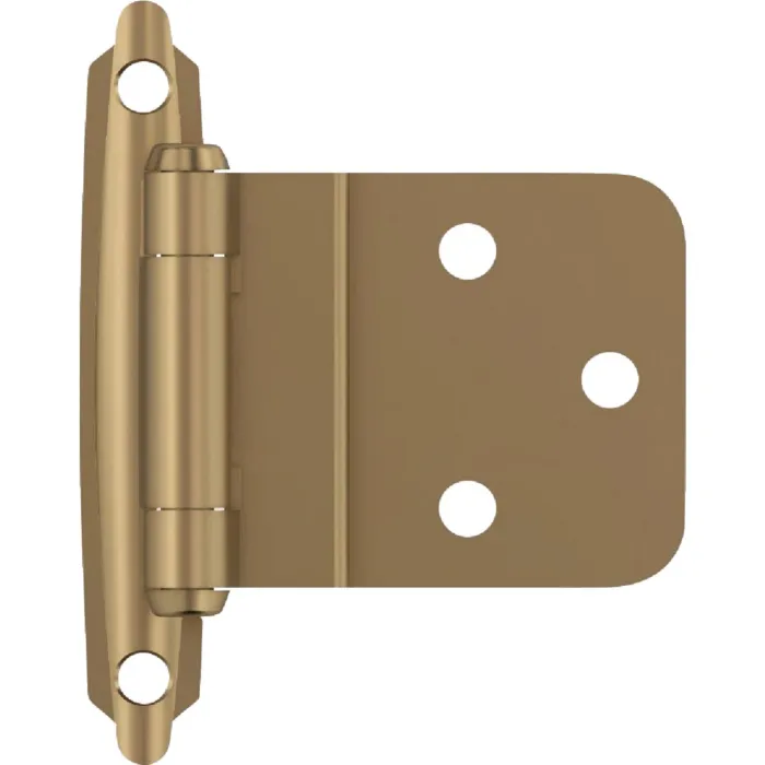 Amerock Self Closing Face Mount Cabinet Hinge (Champagne Bronze - 2pk) 3/8 in.