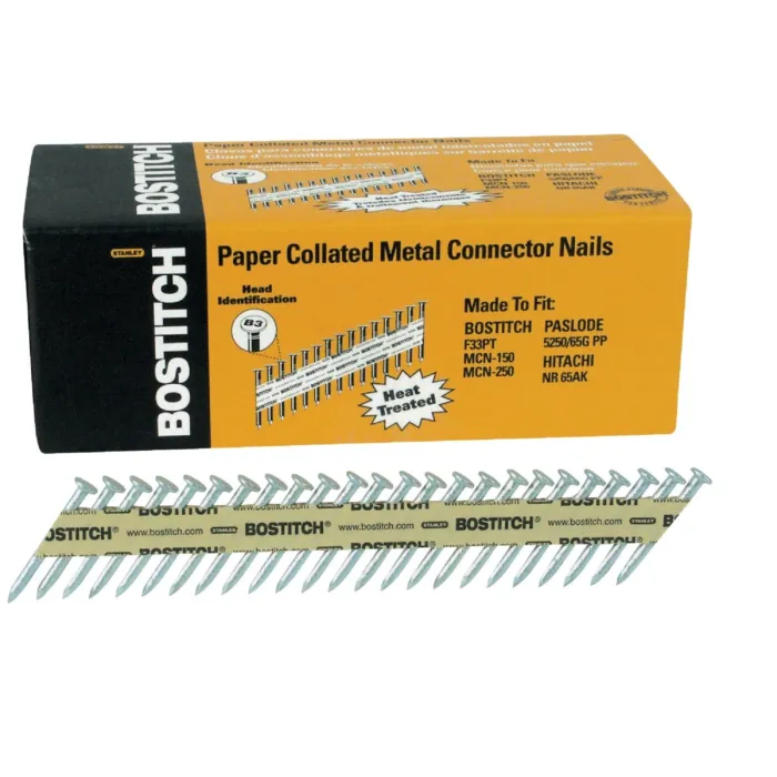 Bostitch Framing Nails, Paper Tape Collated, Galvanized Metal Connector, 1-1/2-Inch X .131-Inch, 1000-Pack