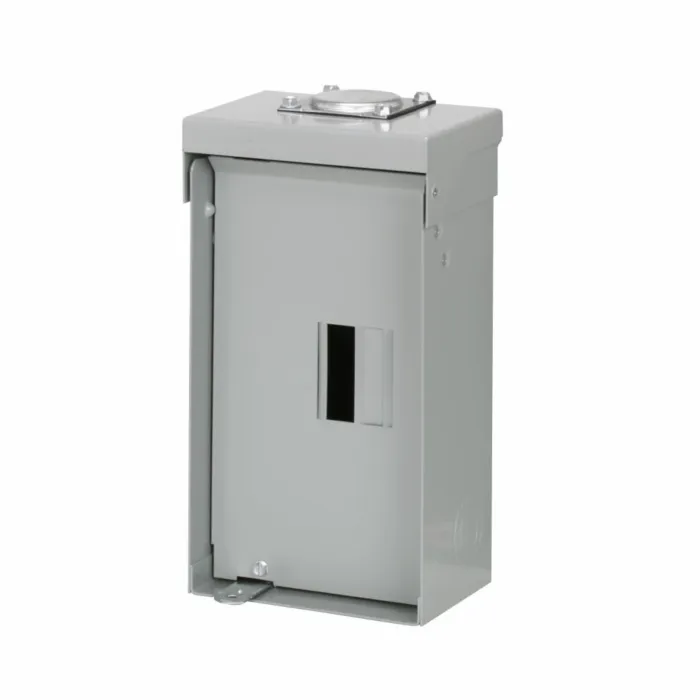 Eaton BR main lug loadcenter,Rainproof, furnished with hub closure plates,Main lug,125 A,6R,Aluminum,Cover included,NEMA 3R,Metallic,10 kAIC,2 Spaces,4 Circuits,Three-wire,Single-phase