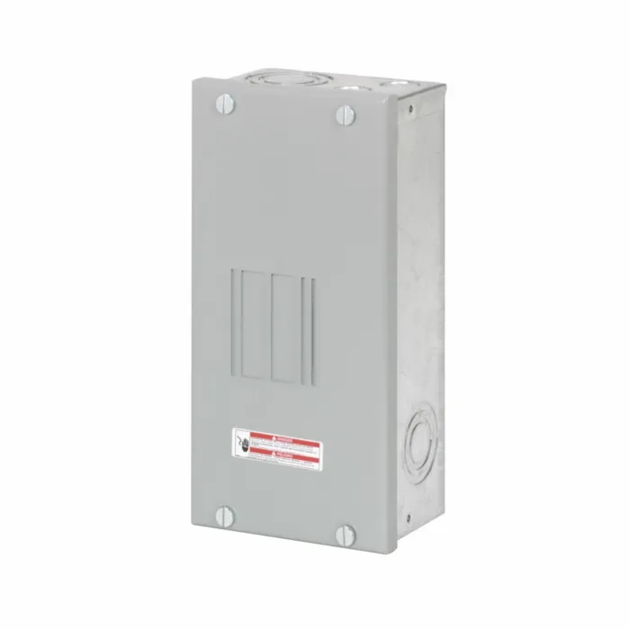 Eaton BR main lug loadcenter,Current design,Main lug,70 A,5,Aluminum,Cover not included,NEMA 1,Metallic,10 kAIC,BR,Surface,48 Circuits,Four-pole,24 Spaces,Three-wire,Single-phase,Type BR 1-inch breakers,120/240 V,#8-2 AWG Cu/Al