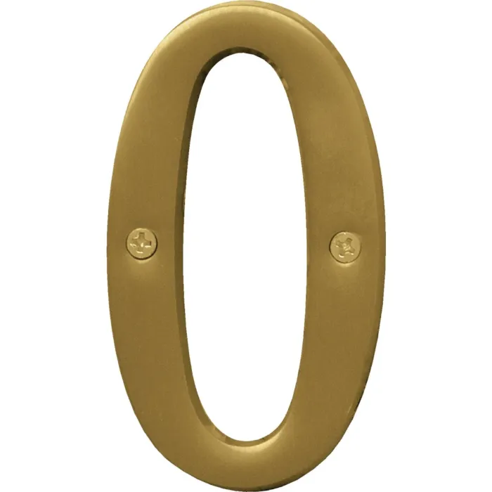 HY-KO Hy-Ko 4 In. Brushed Brass Number 0