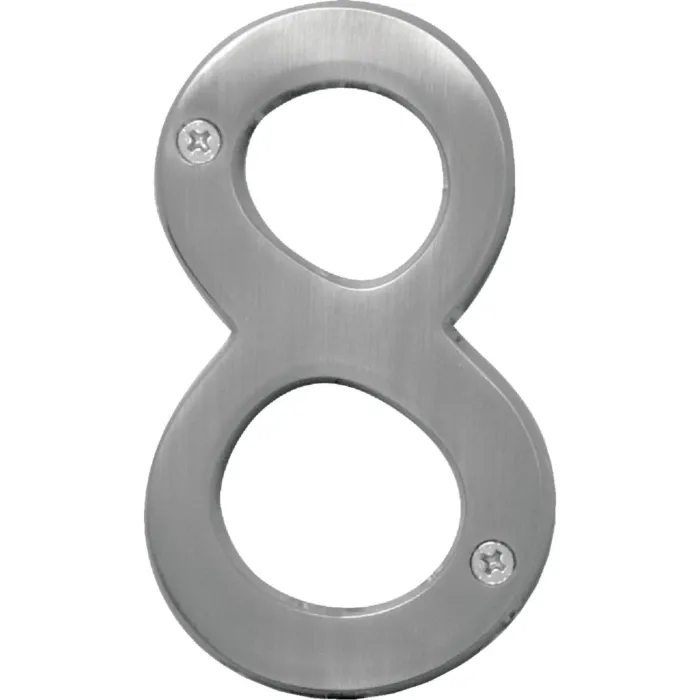Hy-Ko Prestige Series 4 In. Satin Nickel House Number Eight