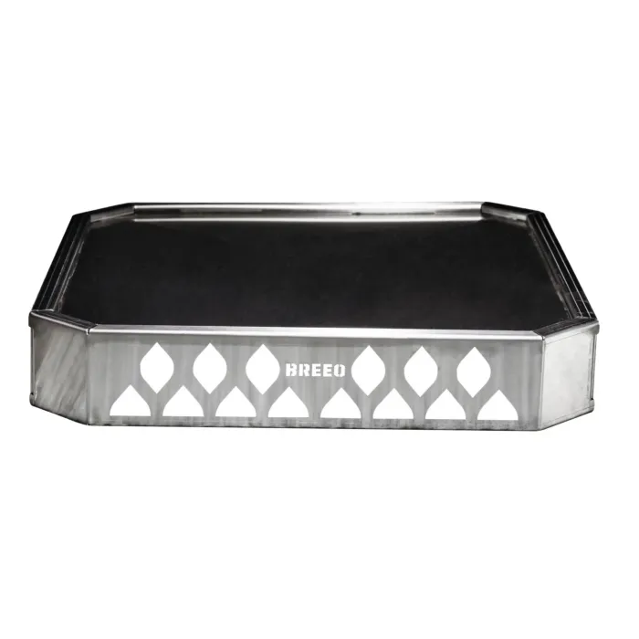 Breeo SS 20.6 in W of Stand x 3.5 in Stand H x 18.5 in Surface L x 24.15 in Diagonal L Fire Pit Base