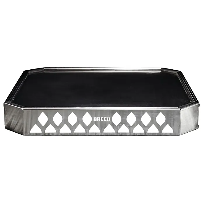 Breeo SS 25.6 in W of Stand x 3.5 in Stand H x 23.85 in Surface L x 30.44 in Diagonal L Fire Pit Base