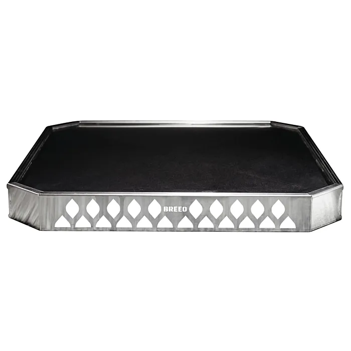 Breeo SS 31.6 in W of Stand x 4.5 in Stand H x 29.85 in Surface L x 37.99 in Diagonal L Fire Pit Base